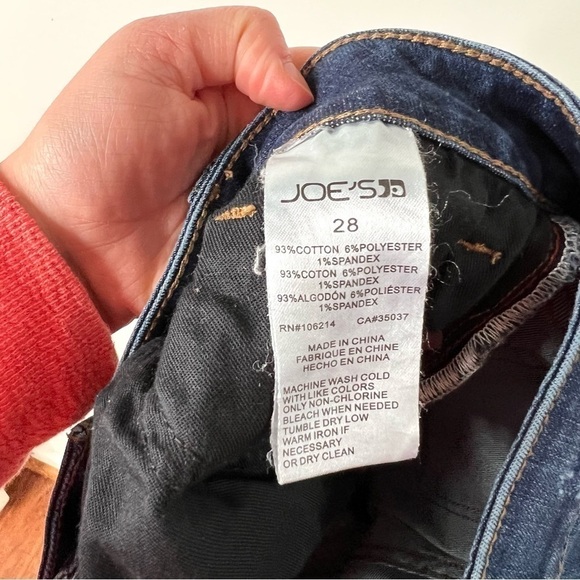 Joe’s Jeans Dark Wash Distressed Ripped High Waisted Skinny Jeans Size 28 - Picture 10 of 16